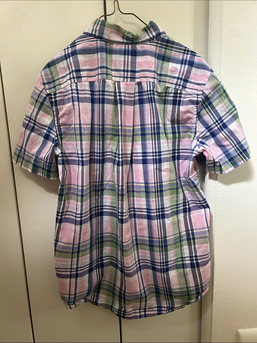 Ralph Lauren Short-Sleeve Plaid Button-Down Shirts Pink & Blue, Blue & Green